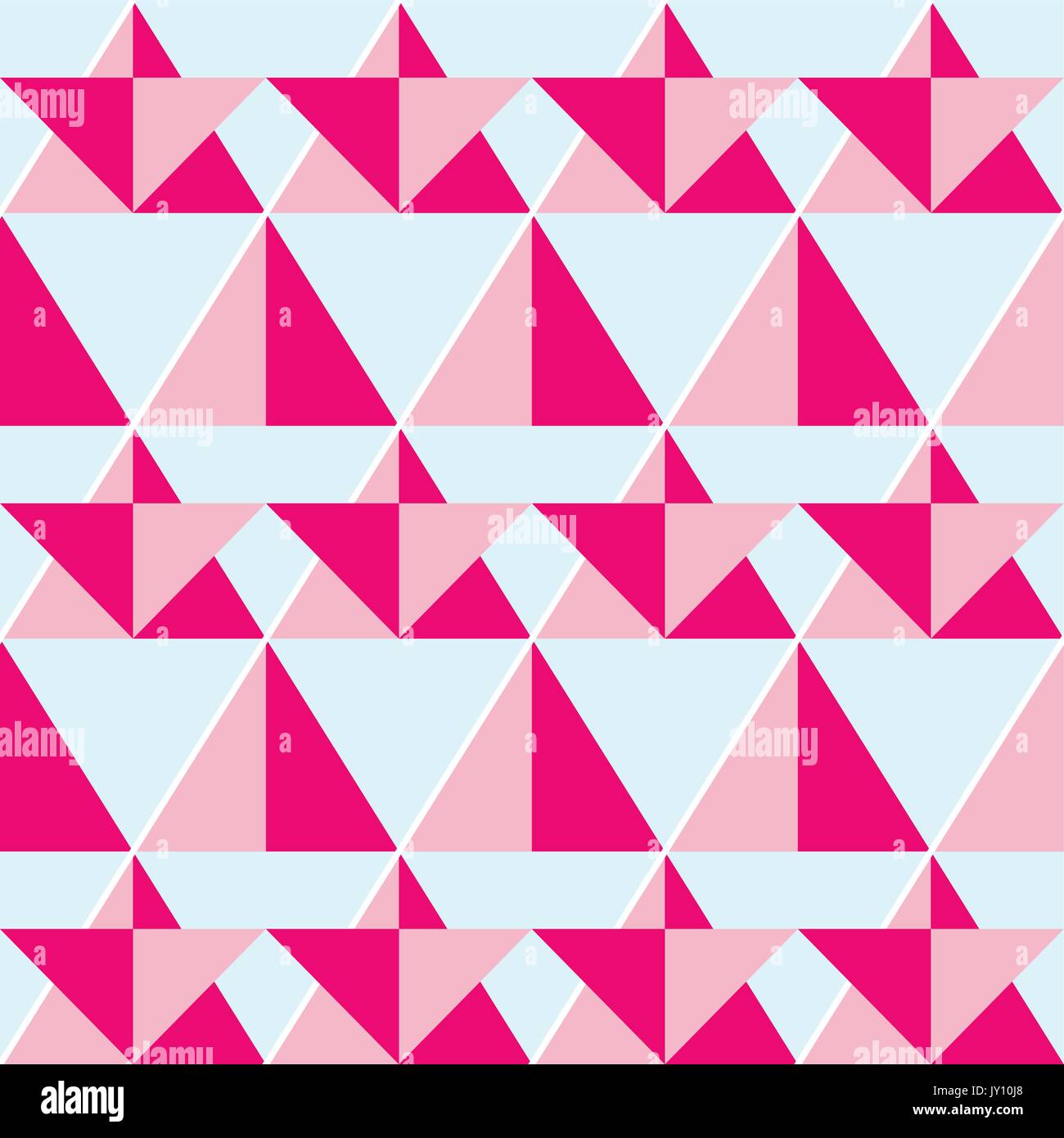Geometrische rosa nahtlose Muster - flaches design Stil Vektor sich wiederholende Textur mit abstrakten Formen Stock Vektor