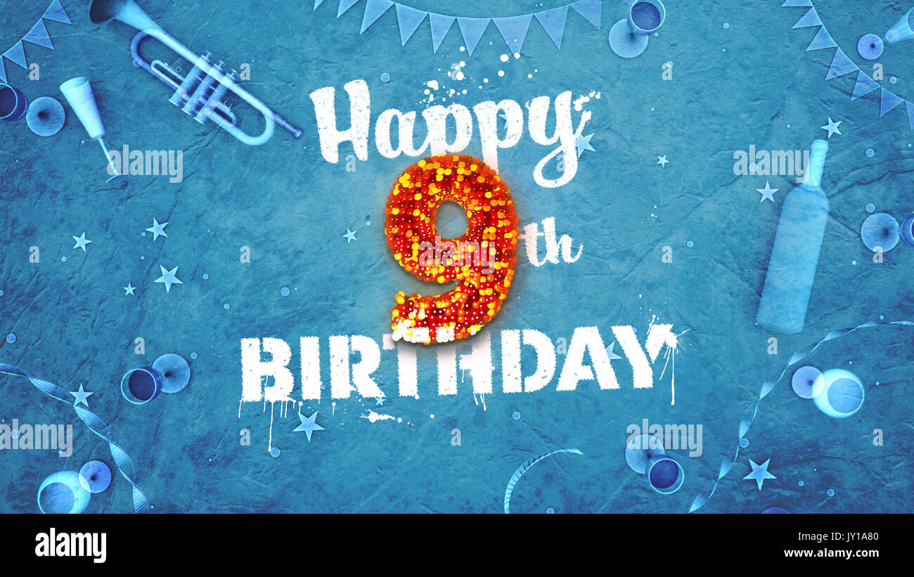 Twizler Geburtstagskarte Zum 9. Geburtstag Für Jungen – Mit Geschenk & Ballon-Motiv, Inkl. Rotem Umschlag