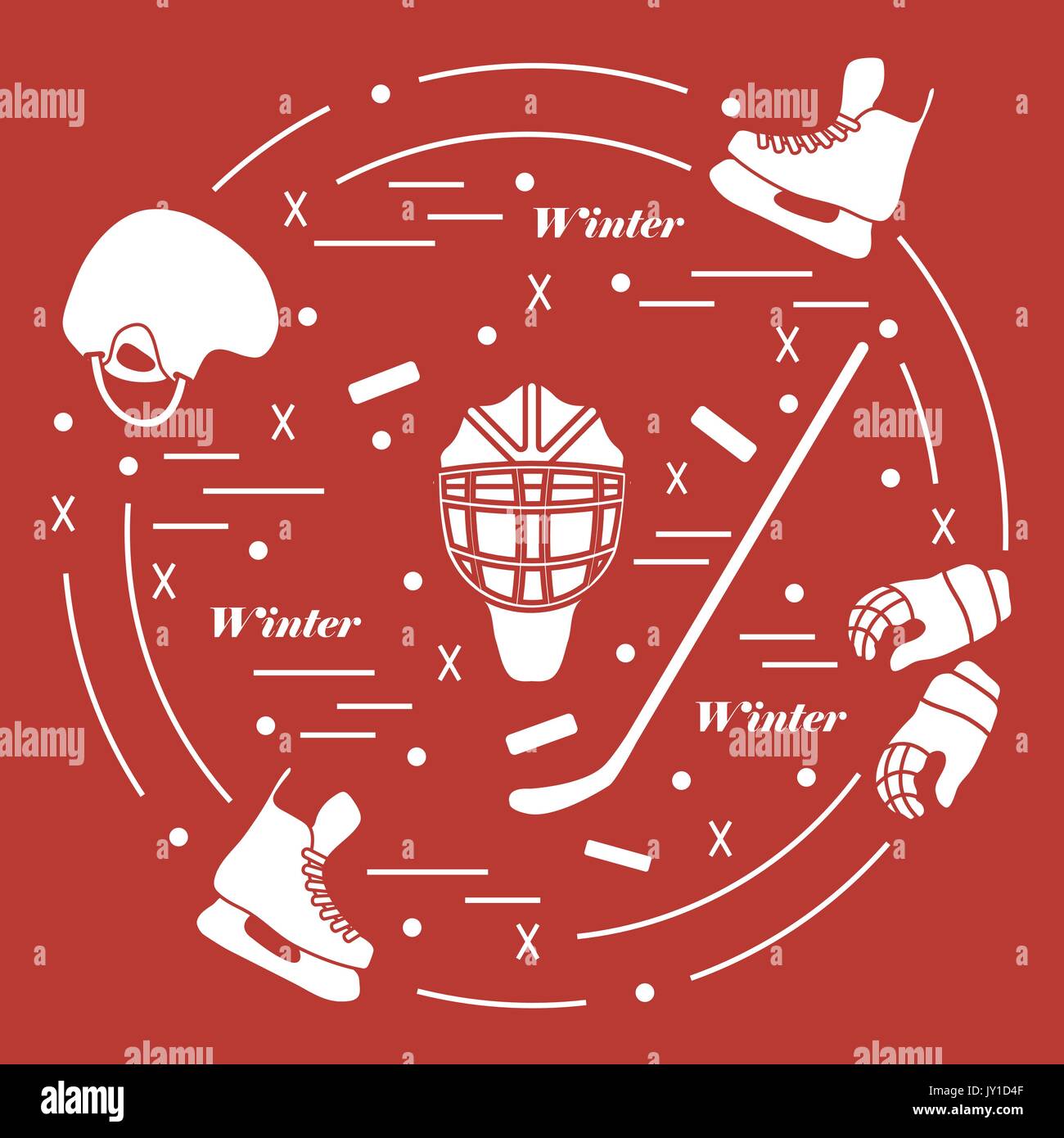 Hockey Handschuhe Stock Vektorgrafiken Kaufen Alamy