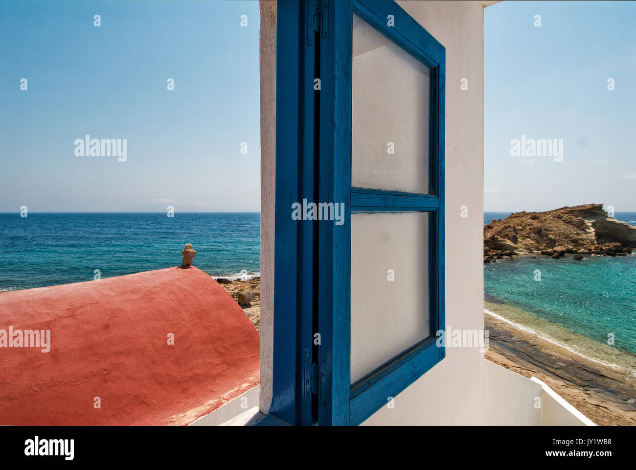 Griechenland, Ägäische Inseln, Insel Karpathos, Lefkos Dorf und Hafen Stockfoto