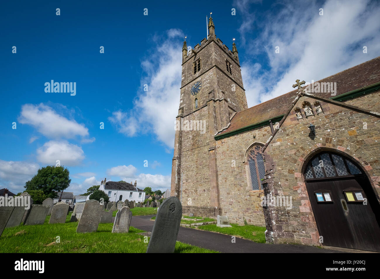 All Saints Church, Winkleigh Dorf, Devon, Großbritannien Stockfoto
