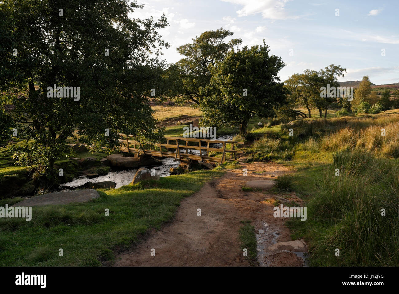 Burbage Brook in Longshaw, Derbyshire Peak District, National Park England UK, Stockfoto