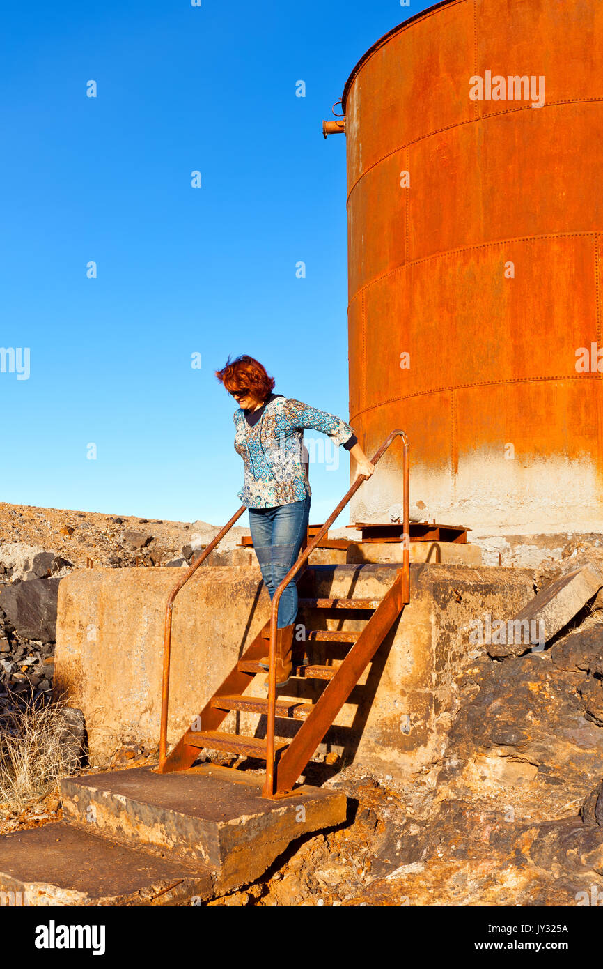 Die alte Browne's Welle, die durch die Kreuzung Mine in Broken Hill gehörte. Einer der kleineren Wellen und es wurde schließlich 1972 geschlossen. Stockfoto