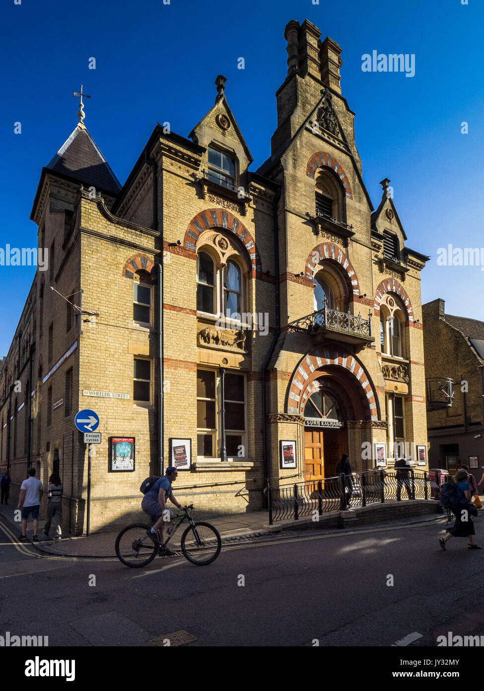 Cambridge, Corn Exchange - Konzert- und Veranstaltungszentrum im Zentrum von Cambridge UK, 1875 eröffnet Stockfoto