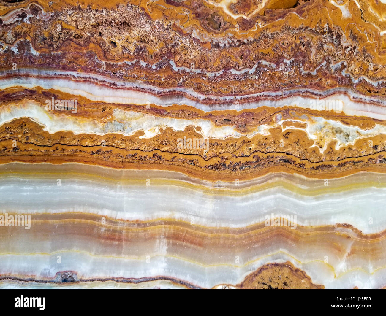 Horizontale abstrakt Design aus poliertem Marmor Stein Oberfläche Stockfoto