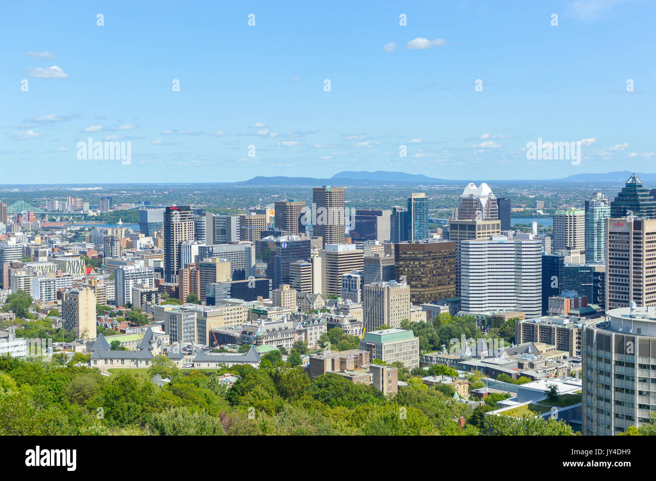 Skyline von Montreal im Sommer, Kanada Stockfoto