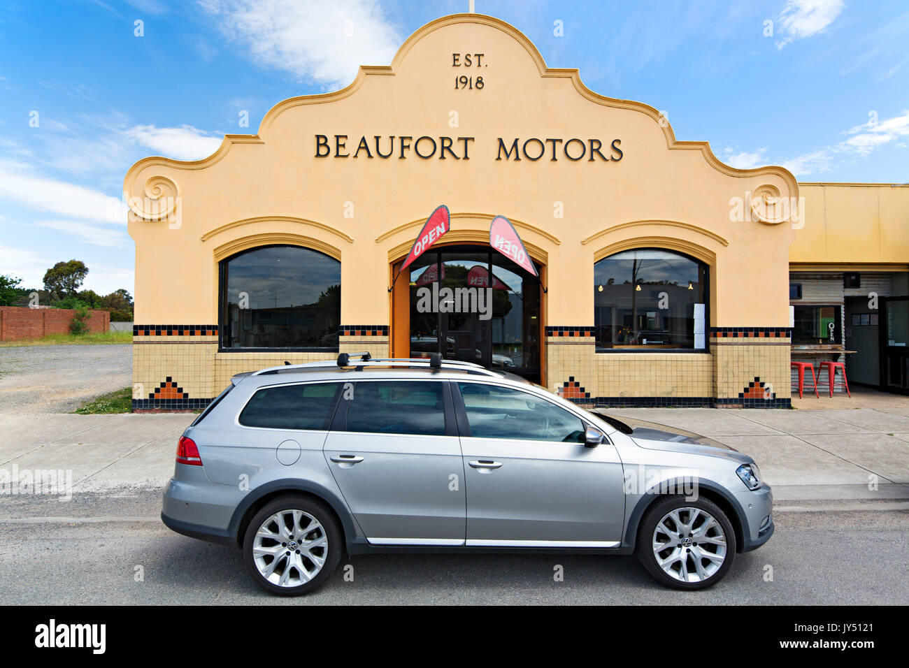 Spatzen Cafe in Beaufort Victoria Australien. Stockfoto