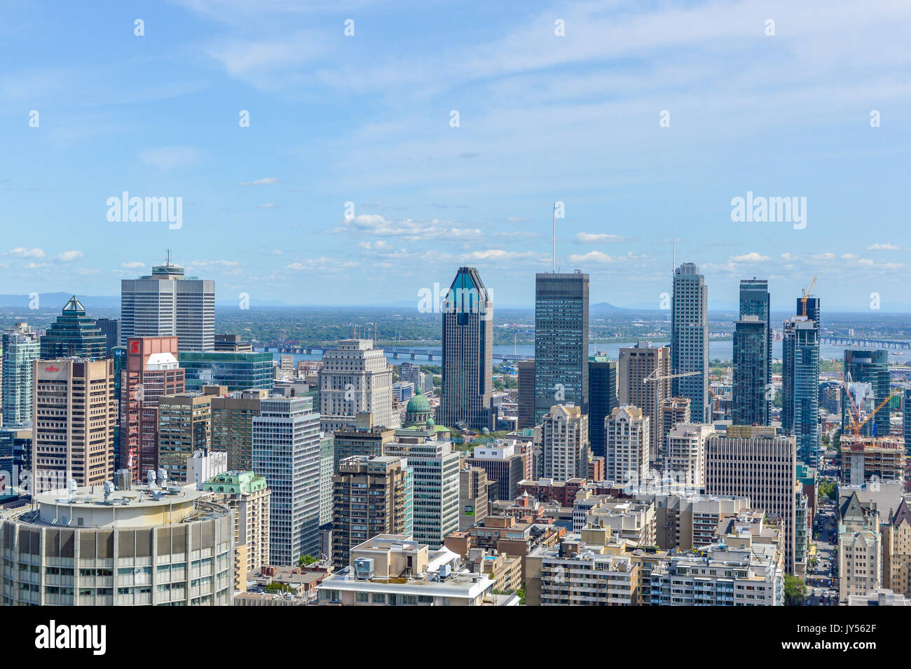 Montreal, Kanada - 16. August 2017: Skyline von Montreal im Sommer, Kanada Stockfoto