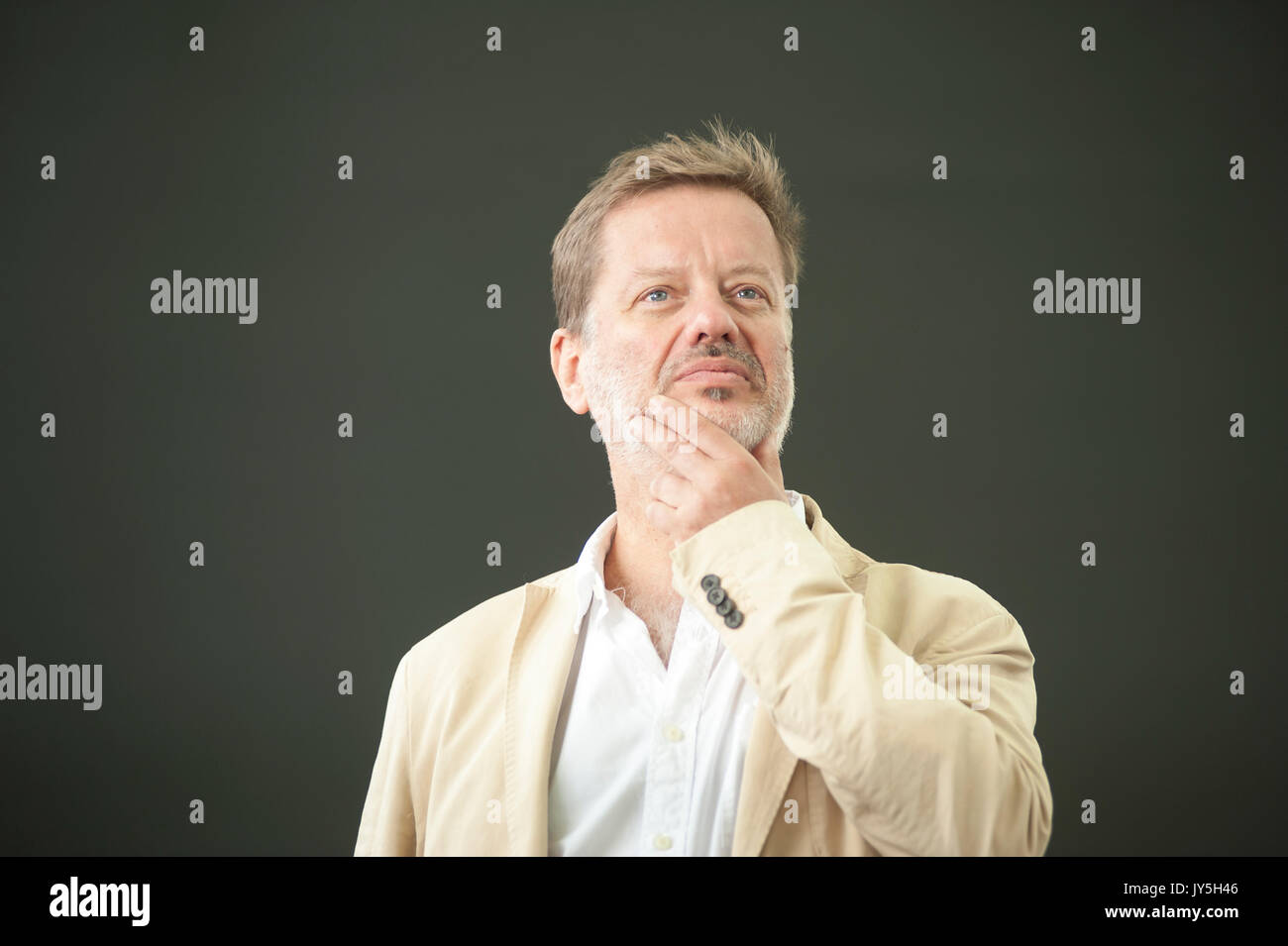 Edinburgh, Großbritannien. 18. August 2017. Der französische Romancier und Biologie Lehrerin Alexis JENNI beim Edinburgh International Book Festival erscheinen. Credit: Lorenzo Dalberto/Alamy leben Nachrichten Stockfoto