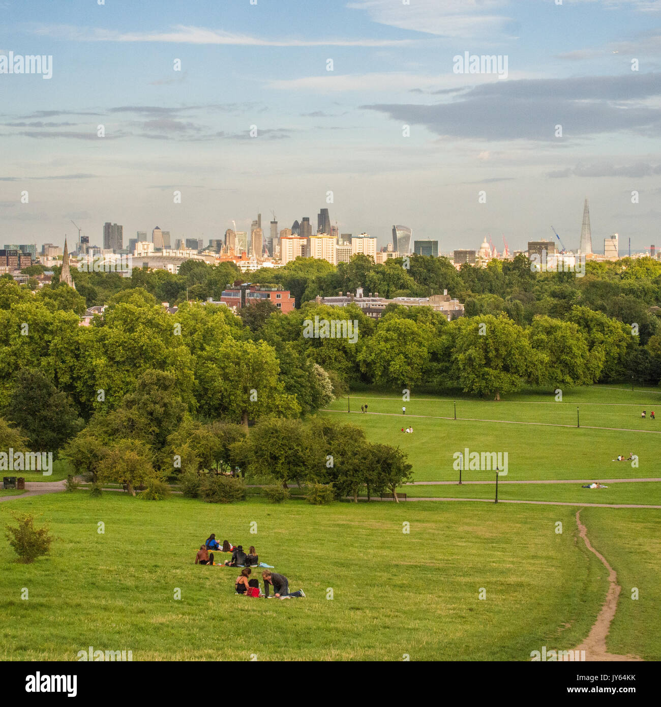 Blick vom Primrose Hill London Stockfoto