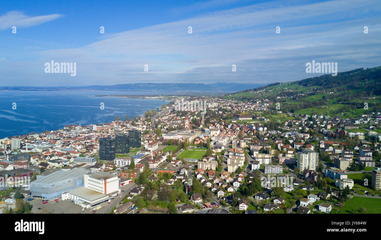 Luftaufnahme Gemeinde Rorschacherberg und der Stadt Rorschach *** Local
