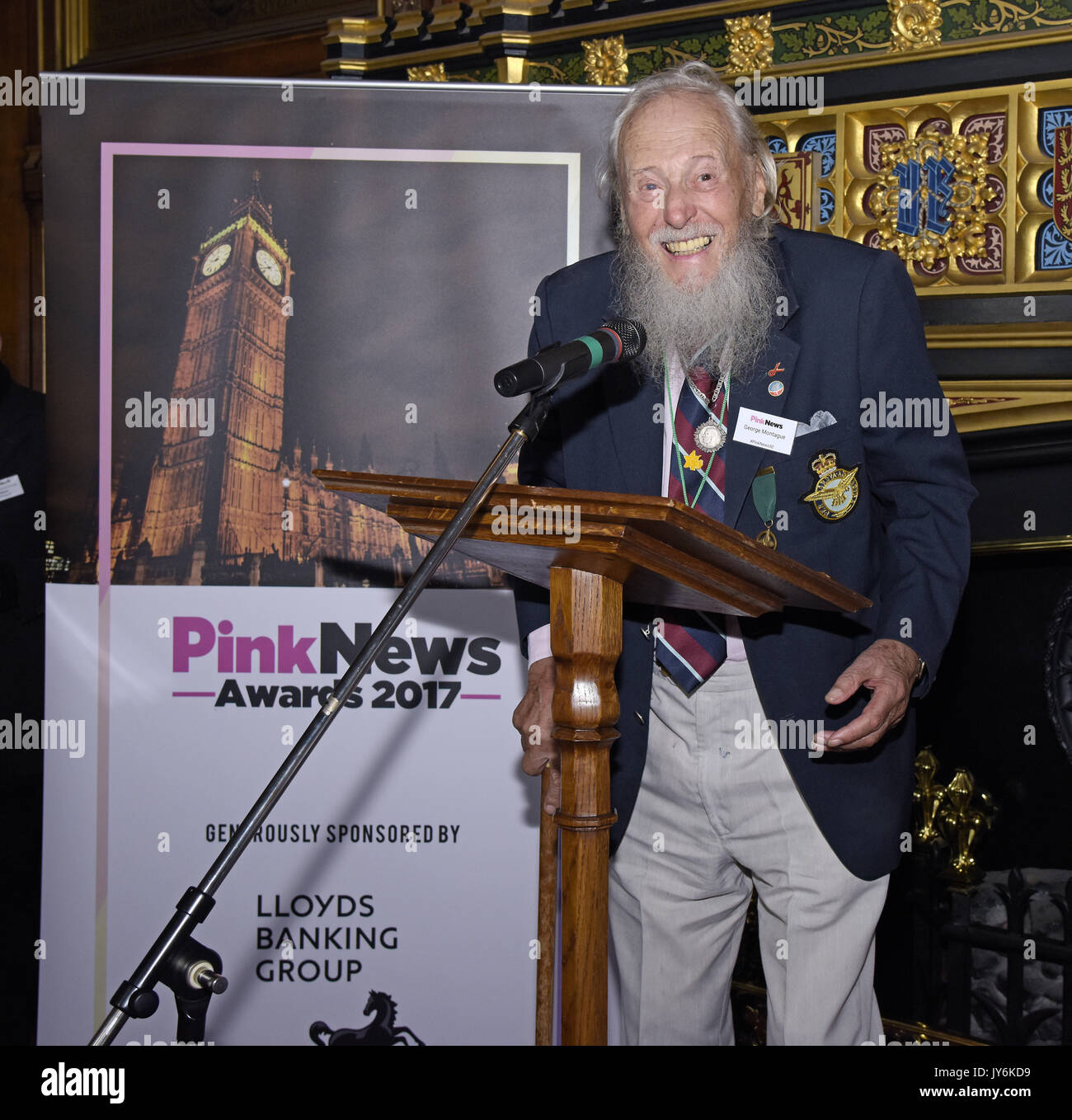 Sommer Rezeption und Ankündigung der Pink News Awards 2017 im Palast von Westminster, der Lautsprecher House mit: George Montague Wo: London, Großbritannien Wann: 18 Aug 2017 Quelle: Chris Jepson/WENN.com Stockfoto