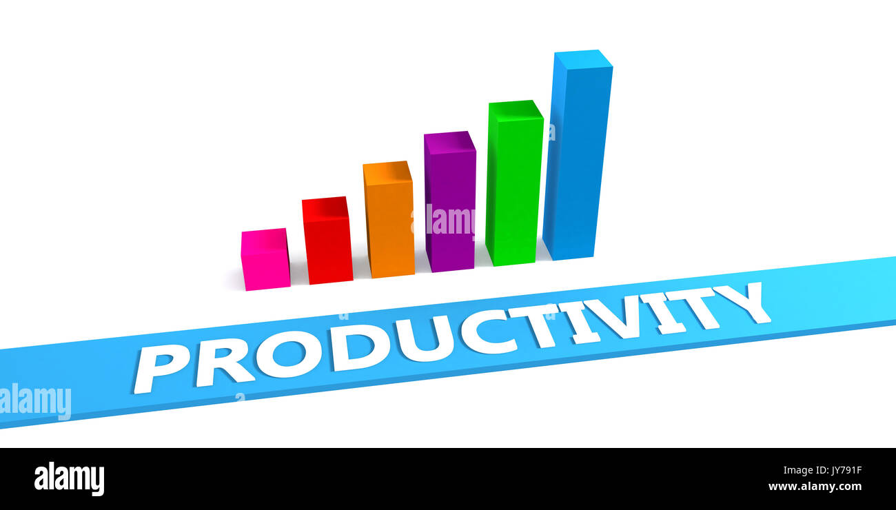 Hohe Produktivität Konzept mit guter Übersicht über Fortschritte Stockfoto