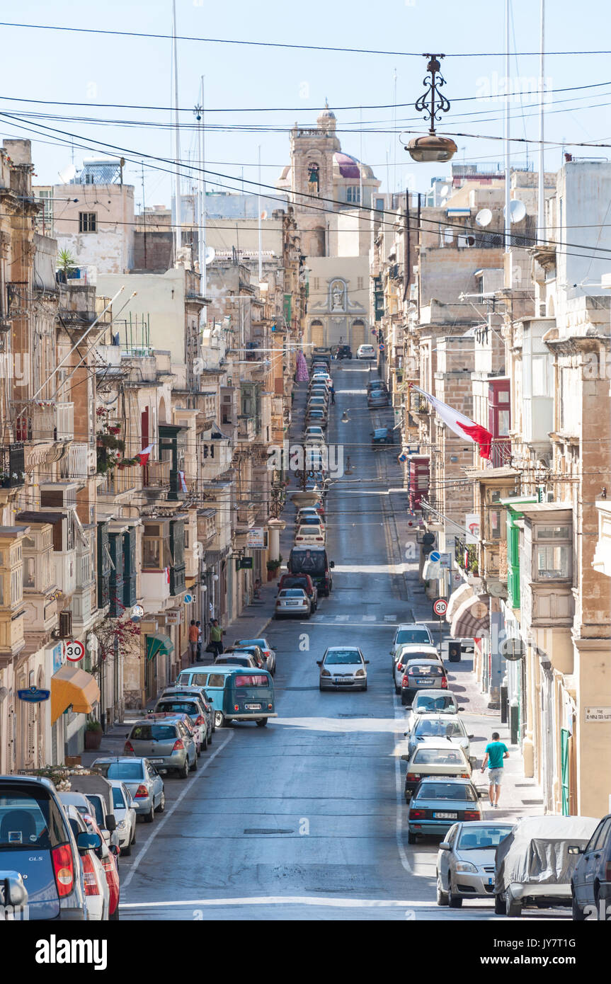 Die Altstadt von L-Isla in 3 Städten von Valletta, Malta Stockfoto