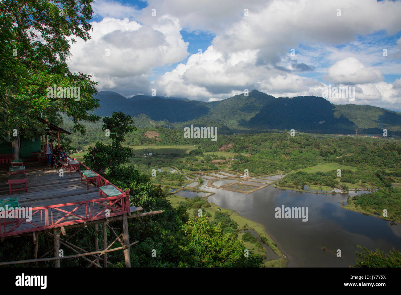 Die malerische Landschaft von cafe Suche in Aceh, Indonesien Stockfoto