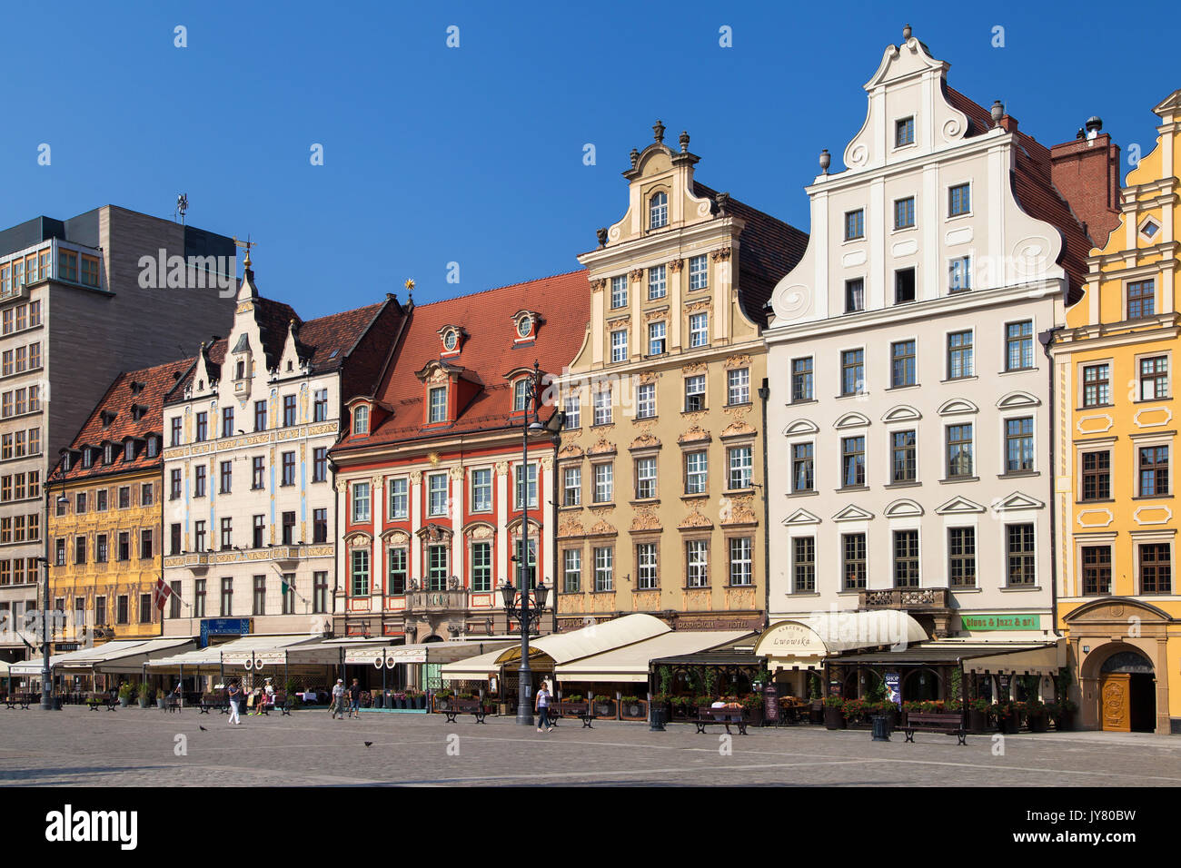 Marktplatz von Wroclaw, Polen. Stockfoto