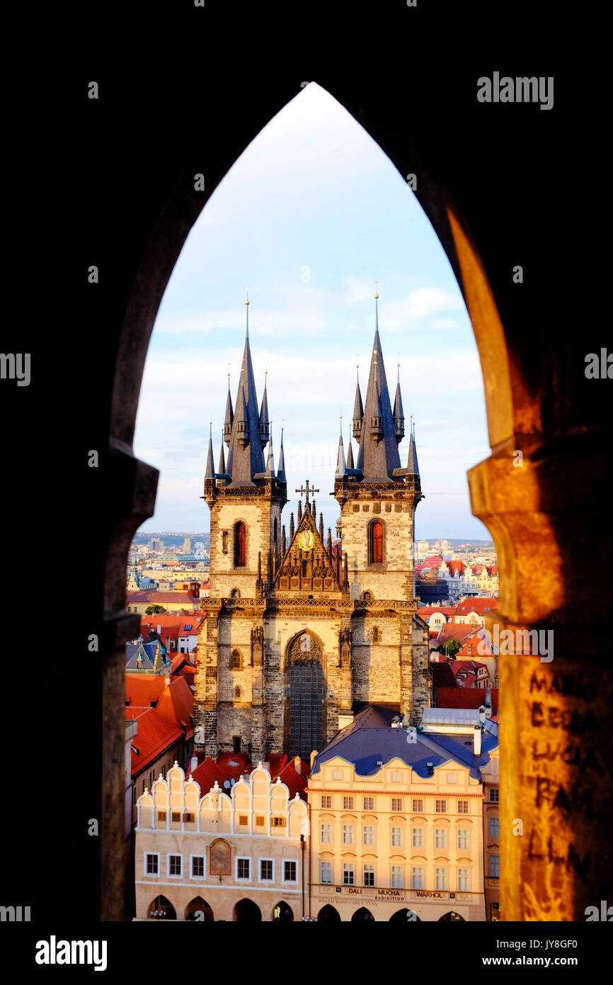 Church of Our Lady vor Tyn, Prag, Tschechische Republik Stockfoto