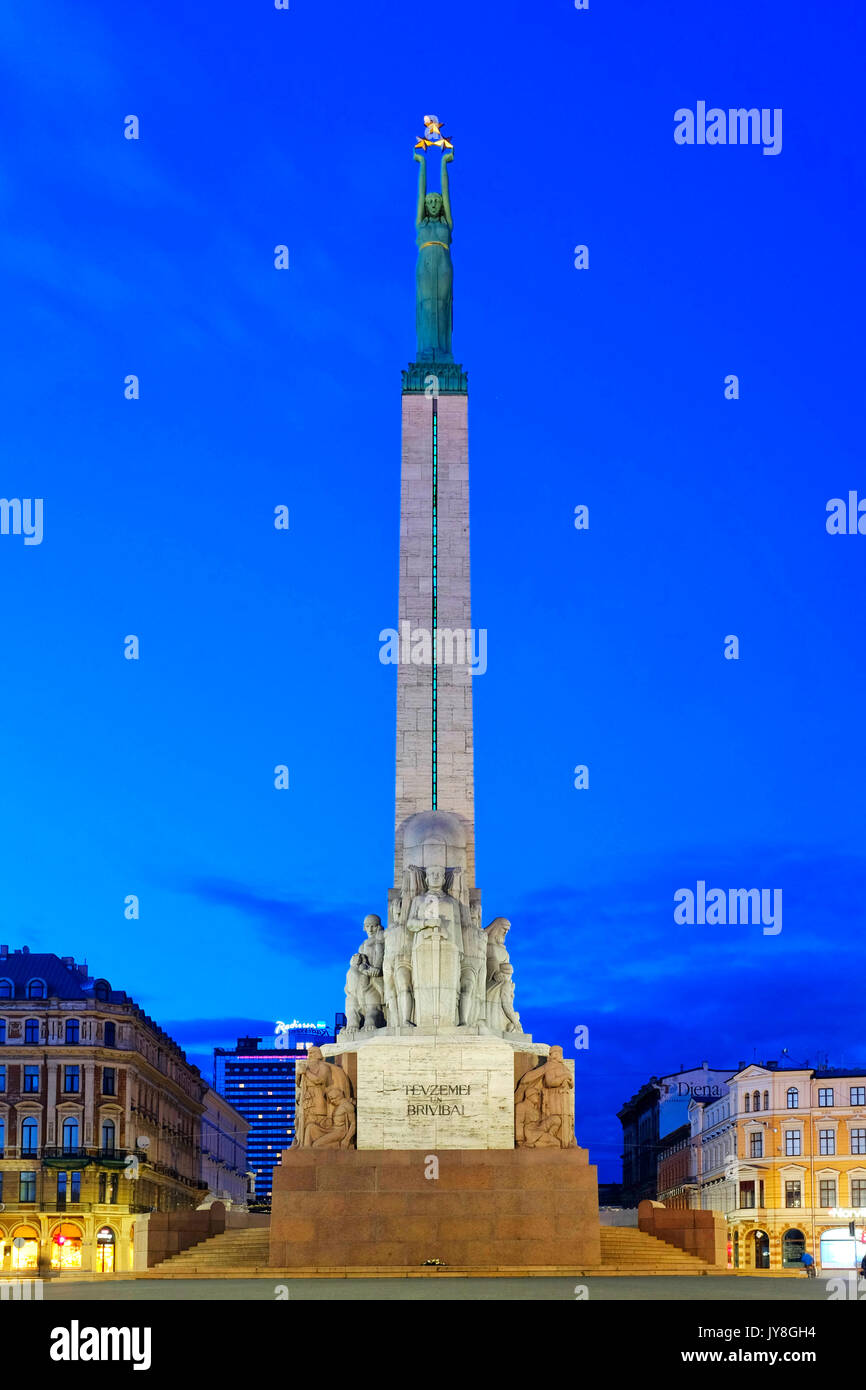 Freiheitsdenkmal, Riga, Lettland Stockfoto