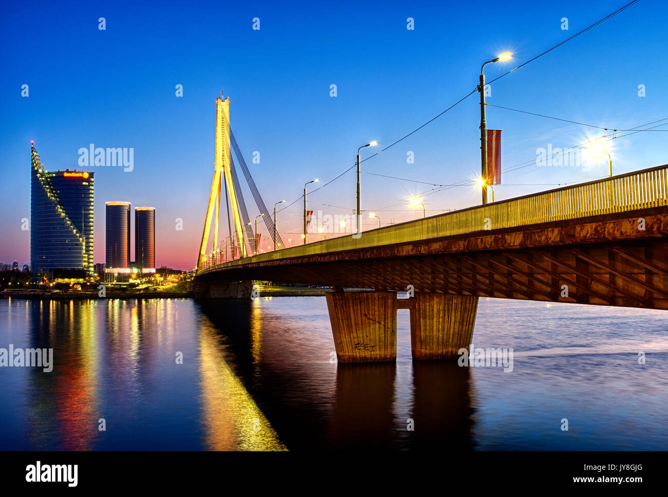 Vansu Brücke, Riga, Lettland Stockfotografie Alamy