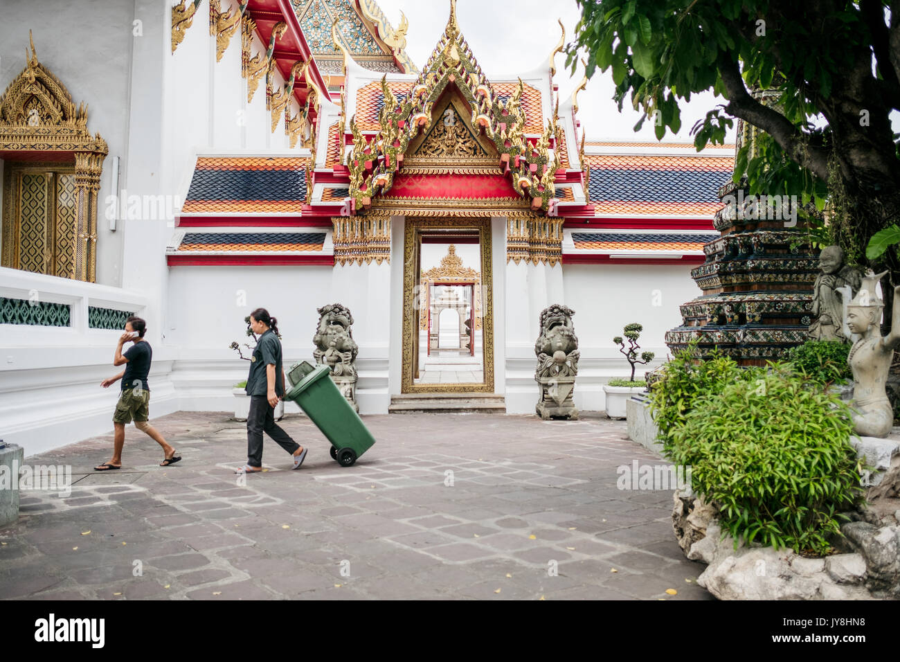 Bankgkok, Thailand - 24. März 2017. Der Grand Palace in Bangkok. Der große Palast war die Heimat des Königs von Thailand seit 150 Jahren und es ist das Wahrzeichen der Stadt. Stockfoto