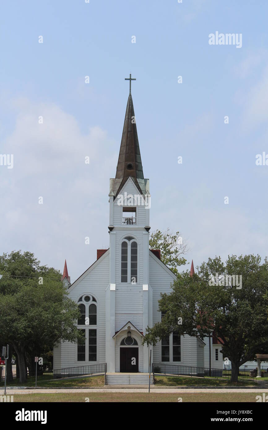 Historische Katholische Kirche Refugio Texas Stockfoto