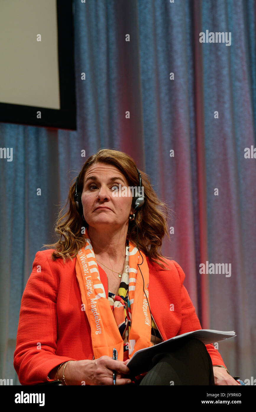 2017, Berlin, Evangelischer Kirchentag evangelischer Kirchentag, Podiumsdiskussion mit Melinda Gates Stockfoto