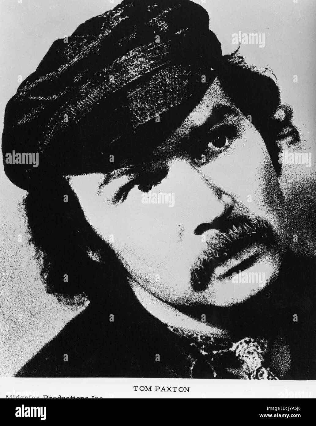 Headshot von Tom Paxton, berühmte American folk Sänger und Songwriter der Mitte des zwanzigsten Jahrhunderts, 1960. Stockfoto