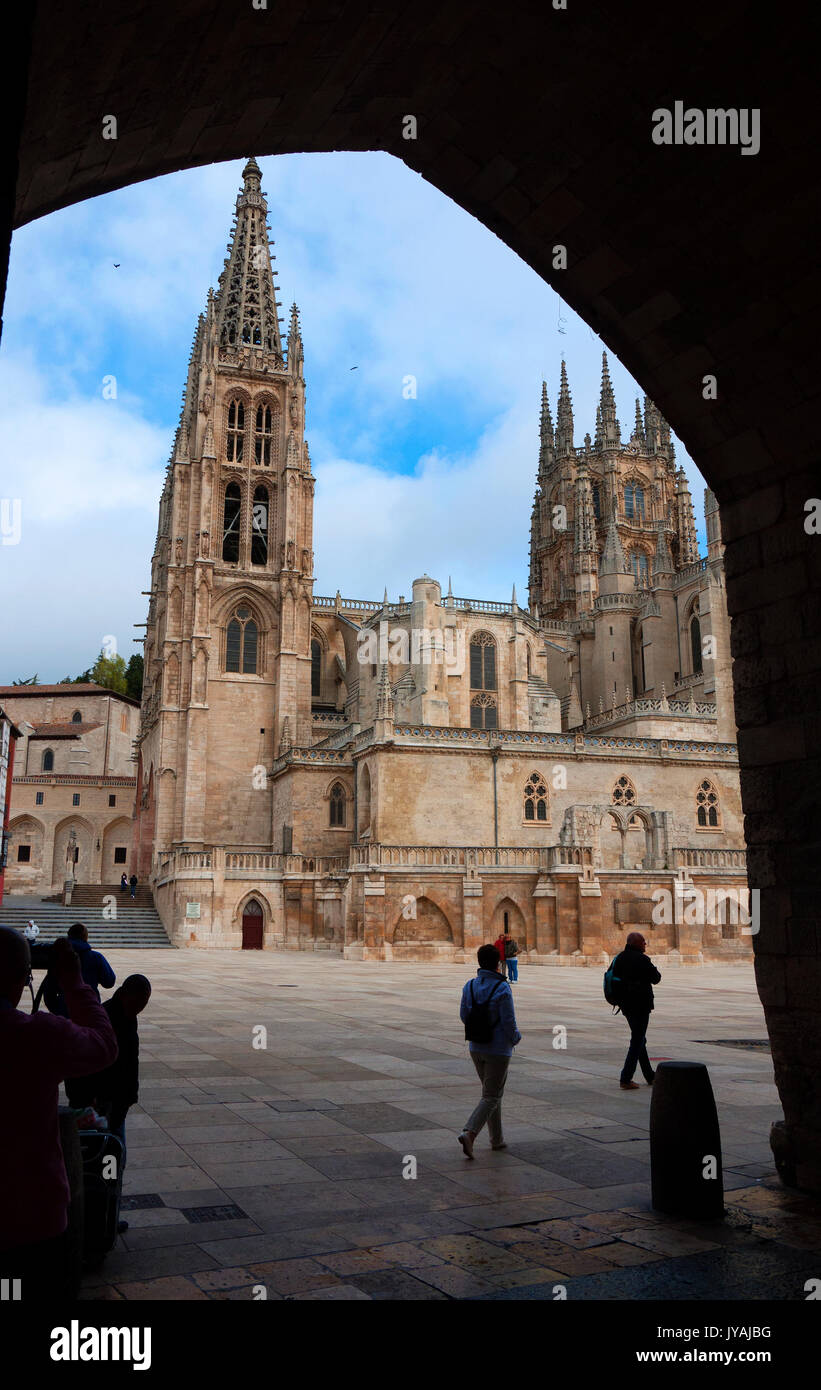 Kathedrale in Burgos in Spanien. Stockfoto