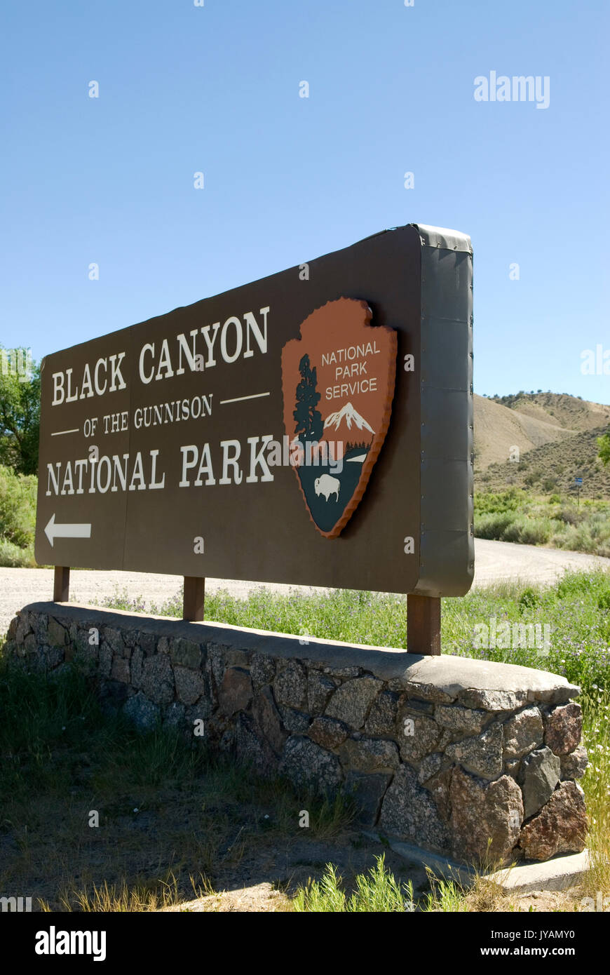 Schwarze Schlucht des Gunnison National Park Montrose Colorado USA Stockfoto