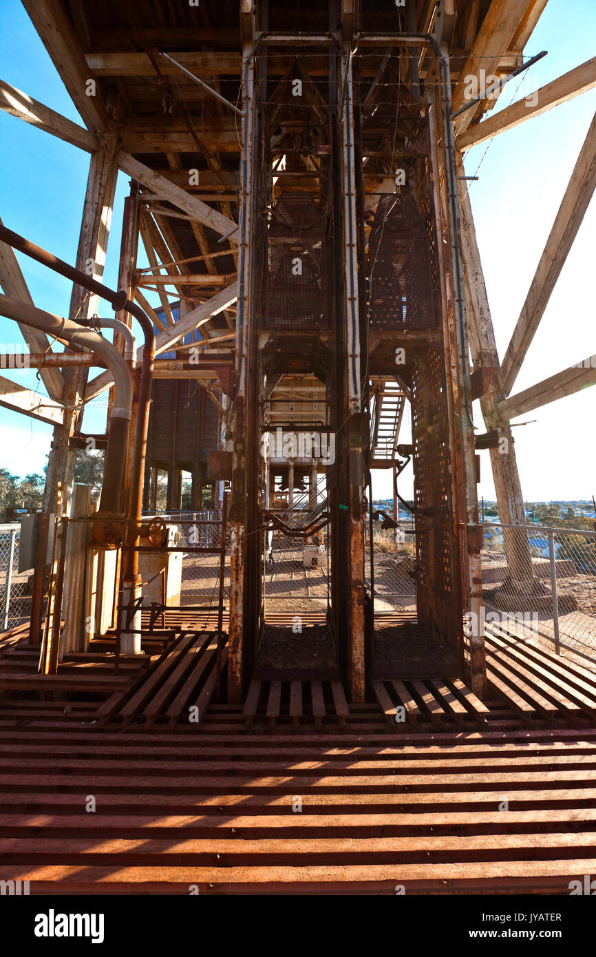 Erbe Abbaustätten im Outback australische Stadt Broken Hill in New South Wales, Australien Stockfoto