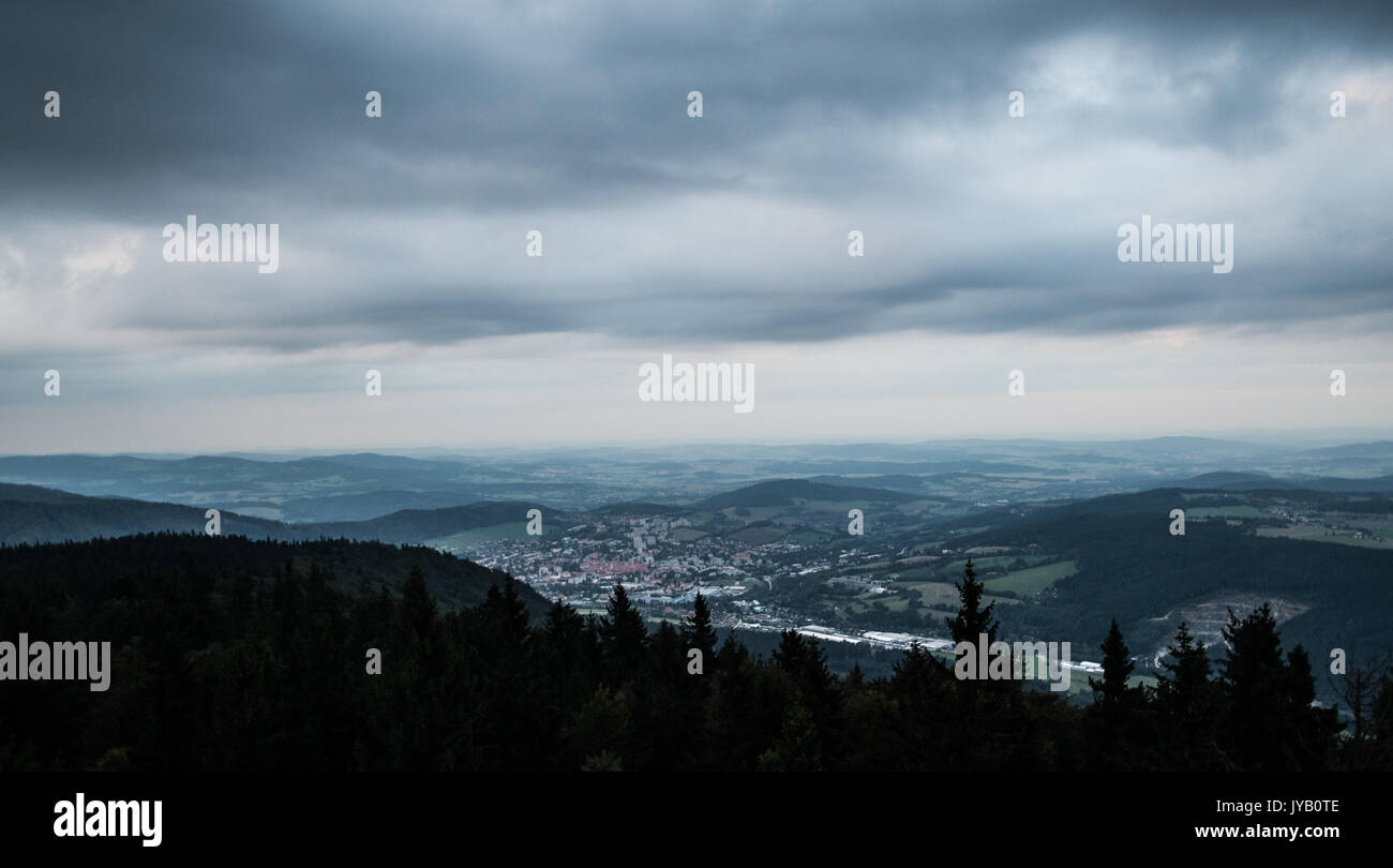 Blick auf Prachatice Stockfoto