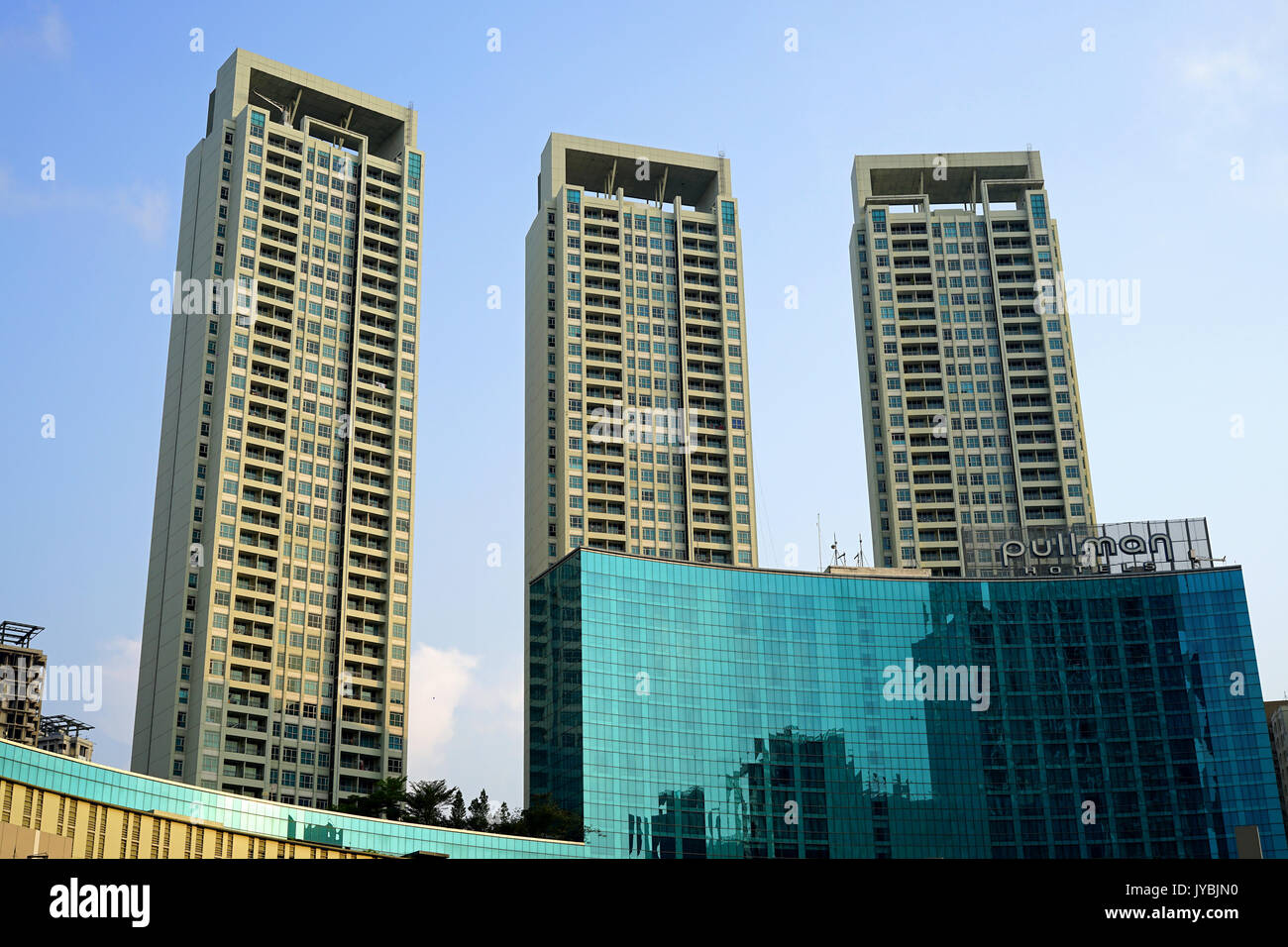 Pullman Hotel, Central Park Mall, Stadt, podomoro Jakarta, Indonesien Stockfoto