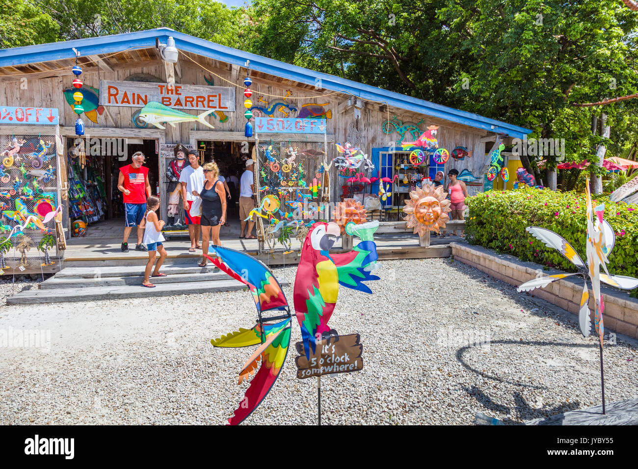 Die regentonne Artisan Dorf auf Islamorada Key in den Florida Keys Stockfoto