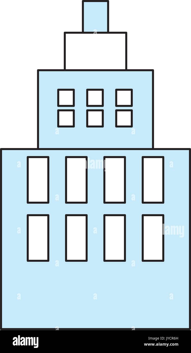 Städtischen Hochhaus Stock Vektor