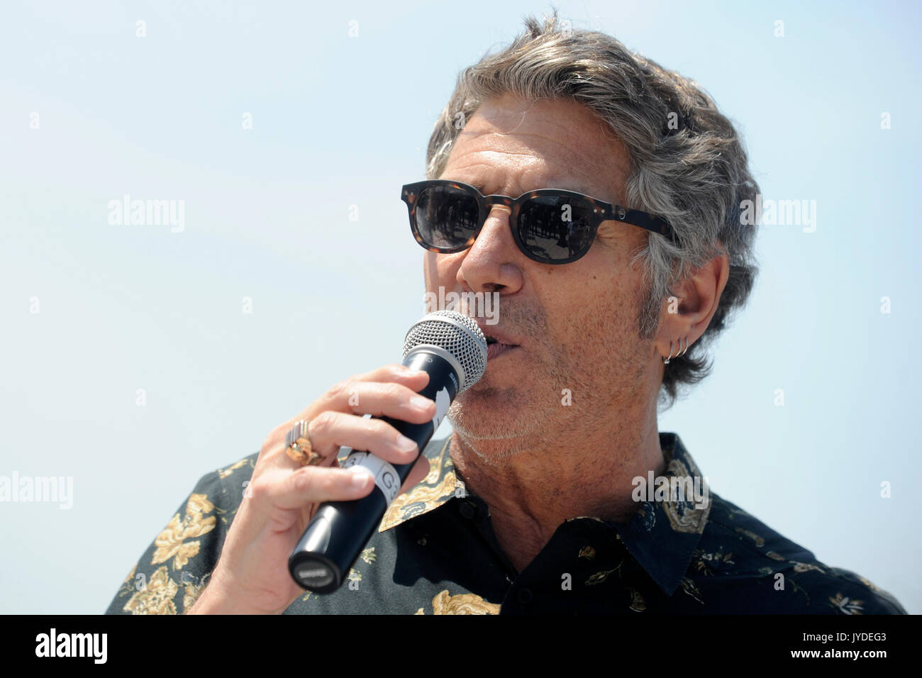 Markieren Goodman besucht Reo Speedwagon erhält riaa Diamond Award für "hi Untreue" bei Sony Music am 17. August 2017 in New York City. Stockfoto