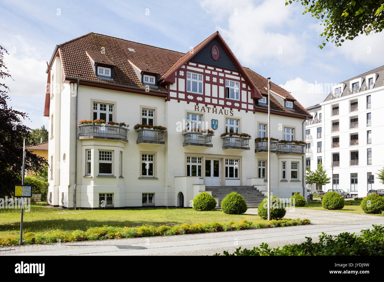 Rathaus der Gemeinde Ostseebad Kühlungsborn, Mecklenburg-Vorpommern, Deutschland, Europa Stockfoto