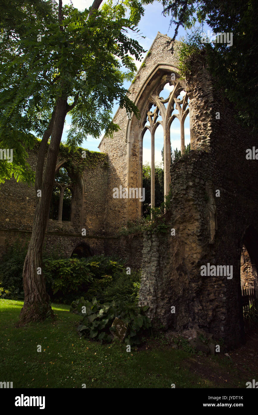 Walsingham Ruinen der Abtei in Norfolk, England Stockfoto