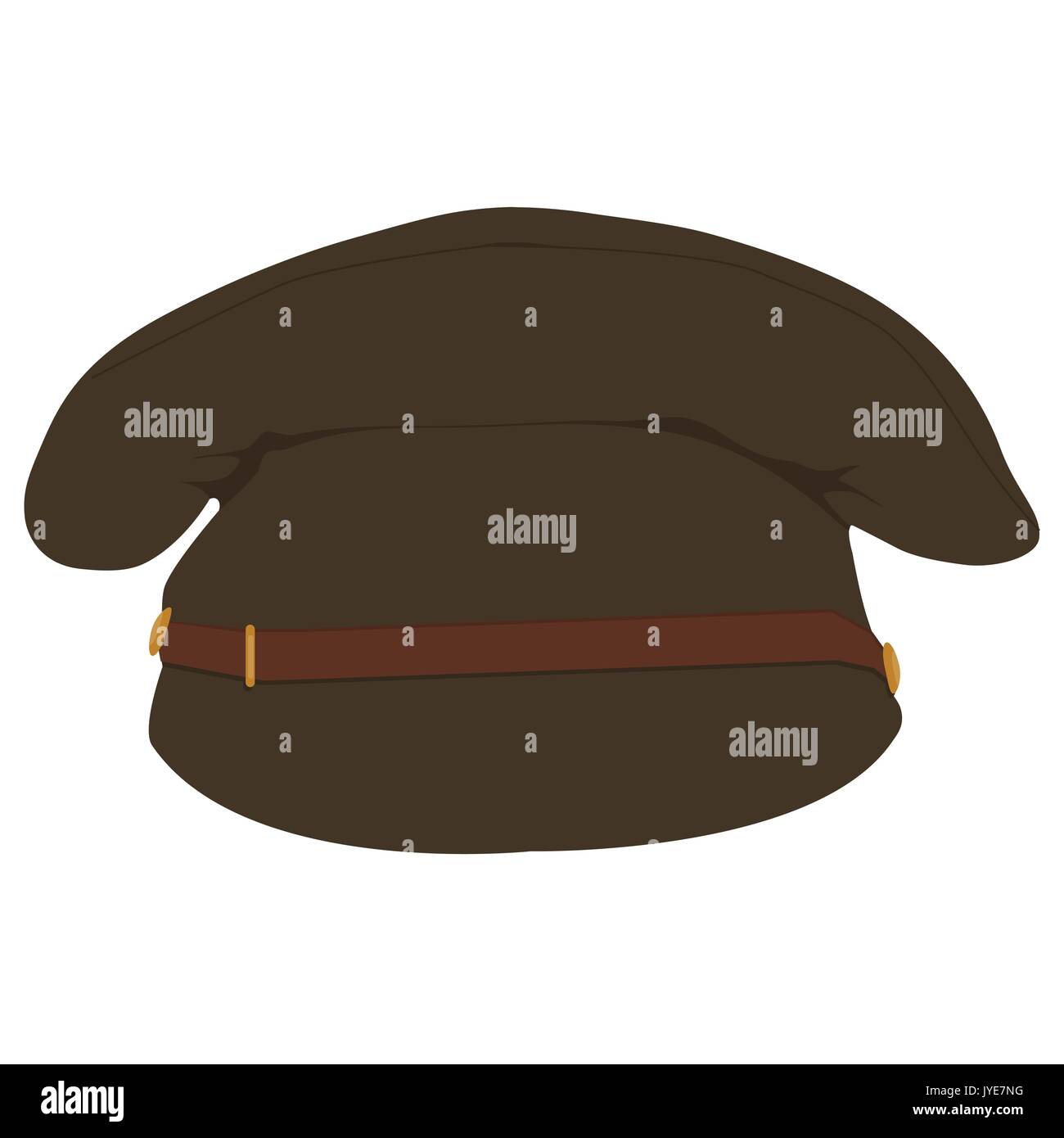 Vector Illustration Militär oder Armee, Hut, Mütze mit Visier template Design. Stock Vektor