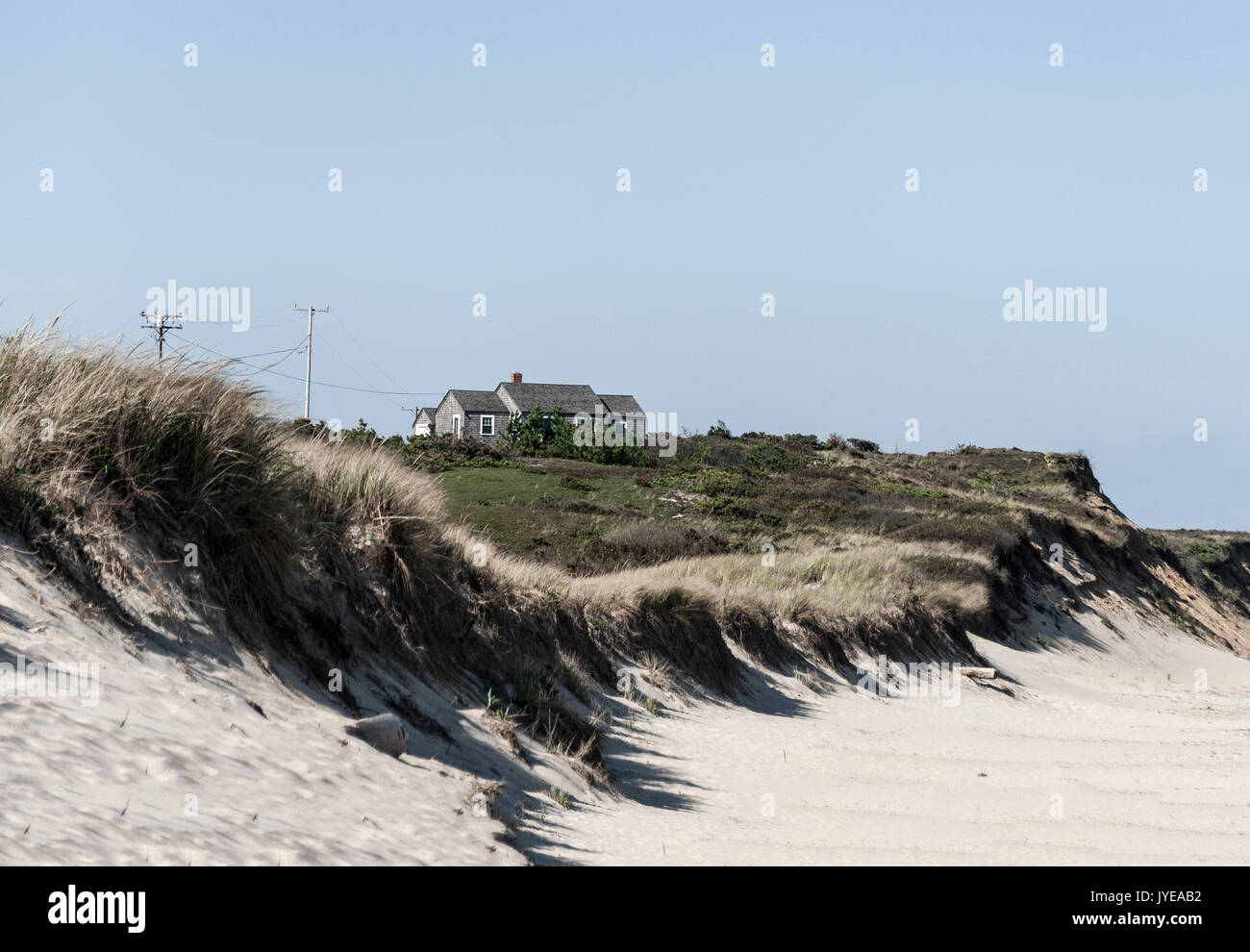 Oceanfront Beach Cottage, Eastham, Cape Cod, Massachusetts, USA. Stockfoto