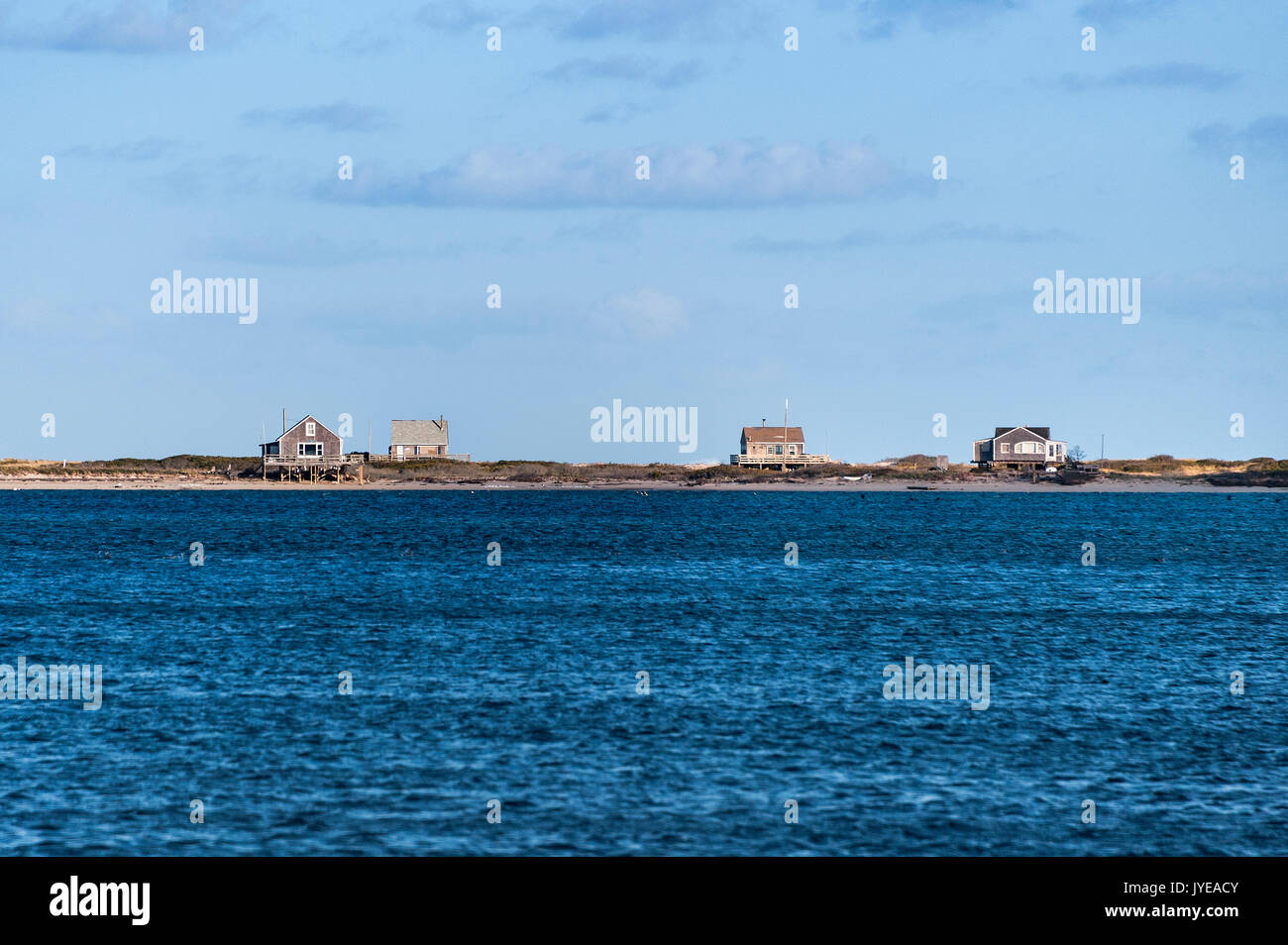 Remote Beach Cottages, Chatham, Cape Cod, Massachusetts, USA. Stockfoto