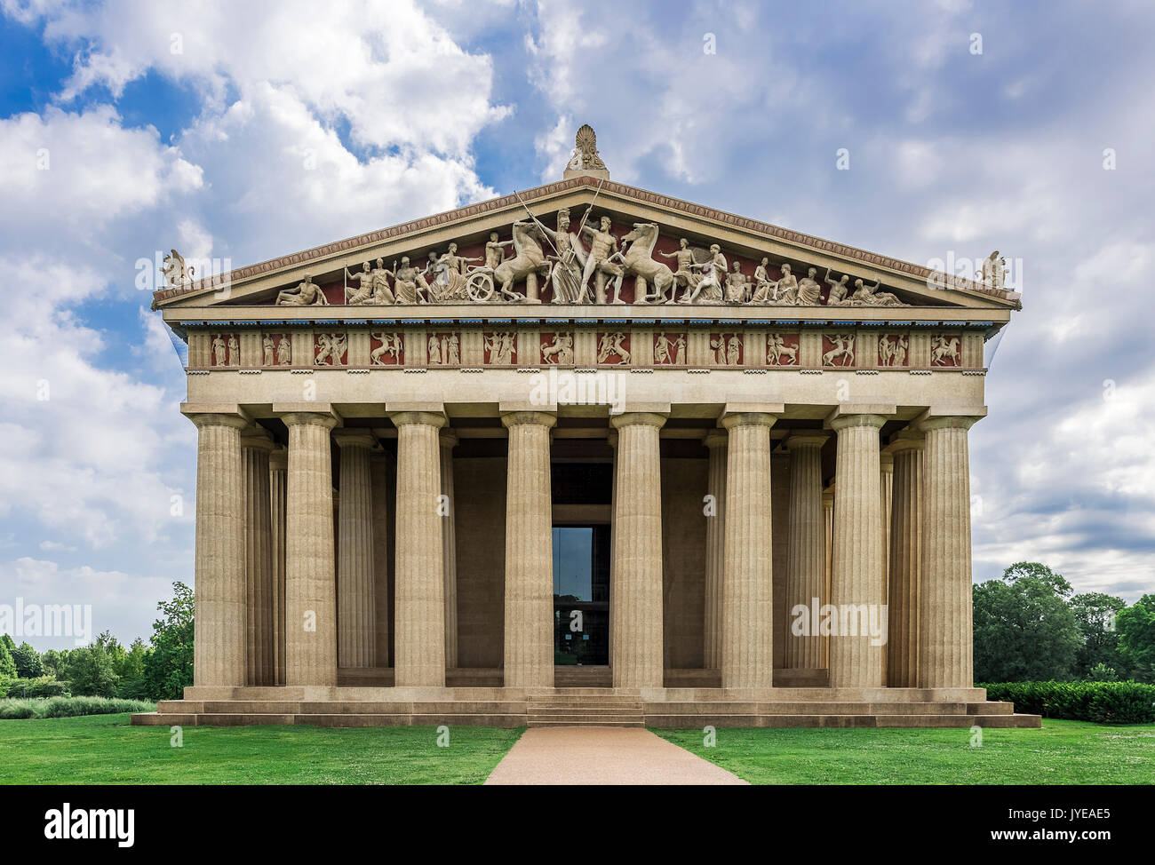Der Parthenon ist das Herzstück der Centennial Park, Nashville, Tennessee, USA. Stockfoto