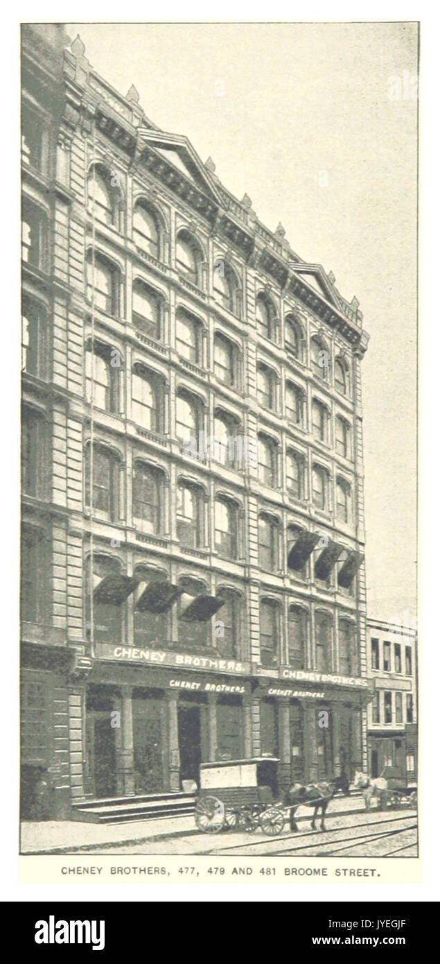 (King1893NYC) pg892 CHENEY Brüder, 477, 479 und 481 BROOME STREET Stockfoto