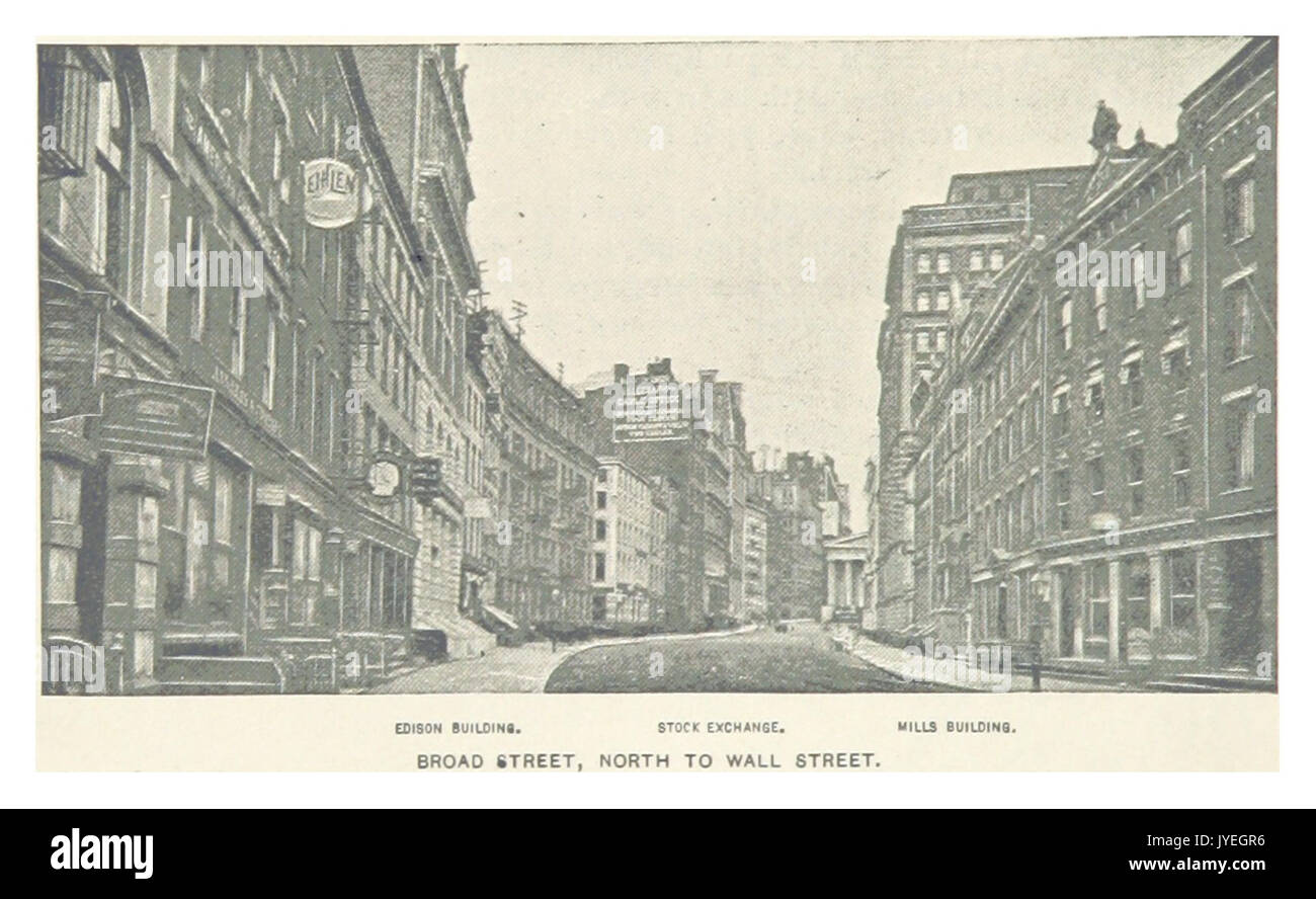 (King1893NYC) pg160 BROAD STREET, NORTH TO WALL STREET Stockfoto
