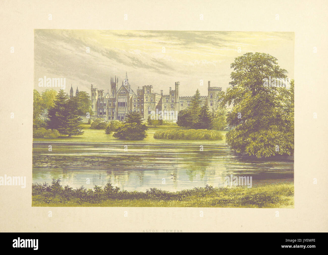 CS p 1.136 Alton Towers, der Staffordshire Morris County Sitze, 1867 Stockfoto