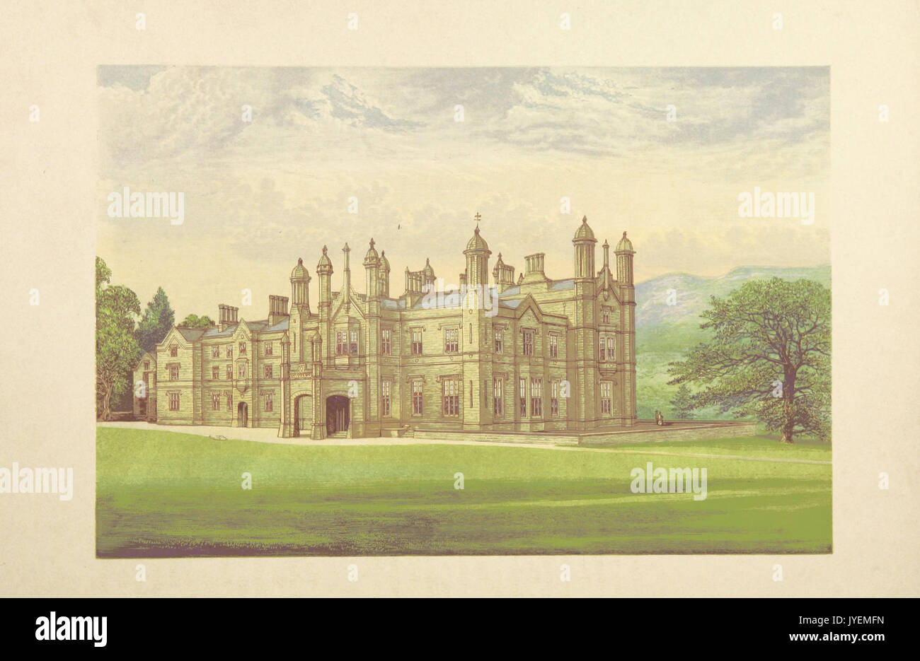 CS p 1.174 Glanusk Park, Brecknockshire Morris County Sitze, 1867 Stockfoto
