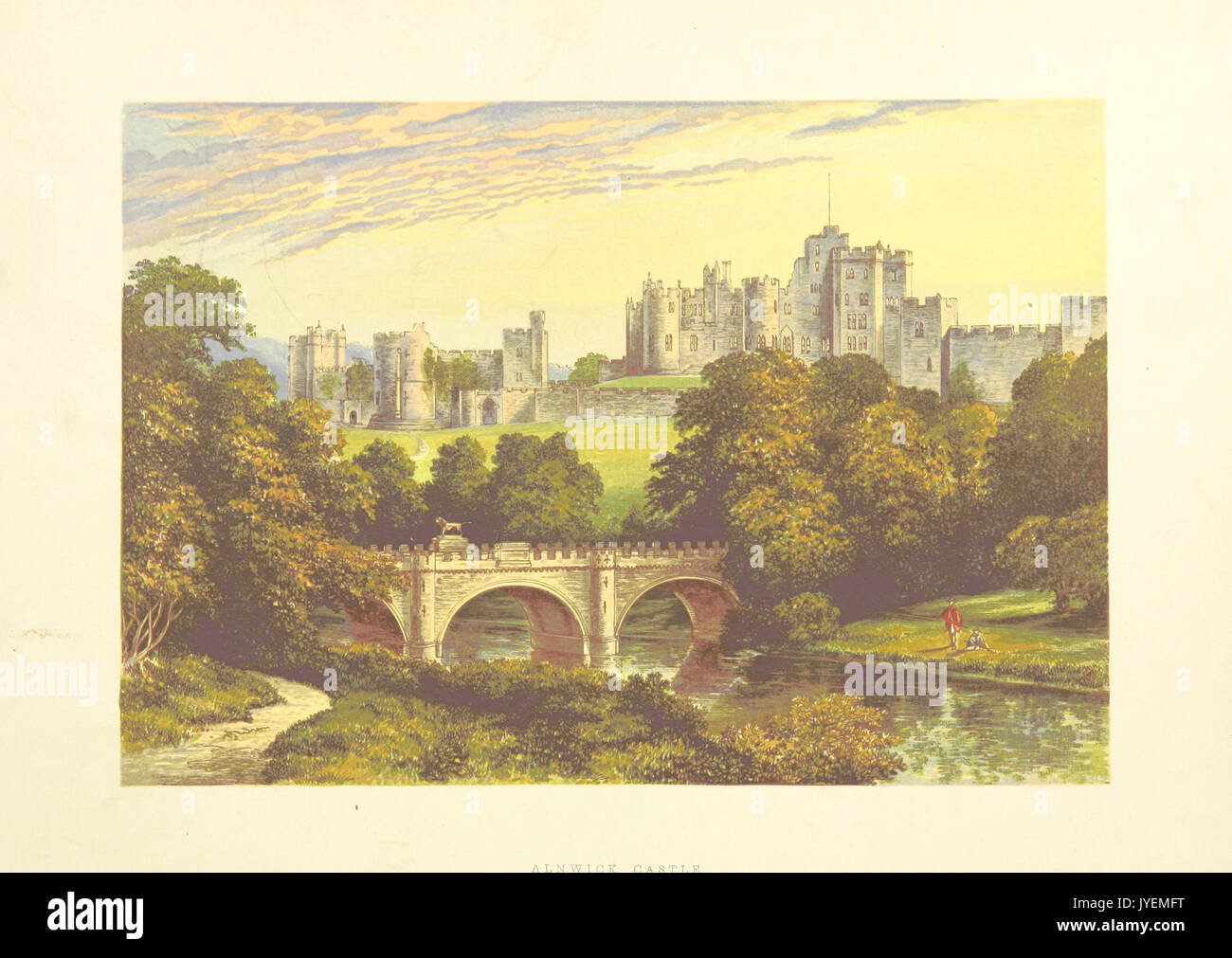 CS p 2.196 Alnwick Castle, das Northumberland Morris County Sitze, 1868 Stockfoto