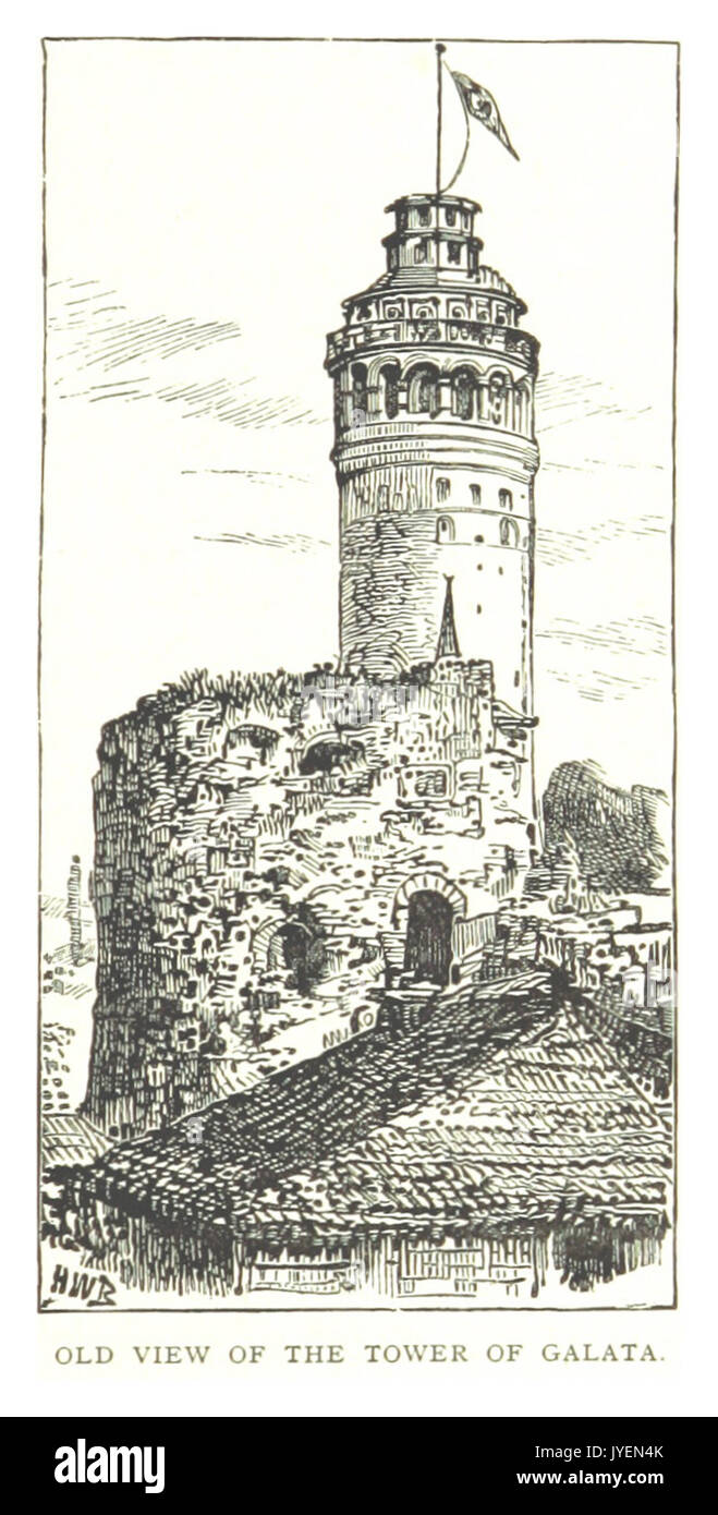 Spry(1895) p195 der Turm von GALATA Stockfoto