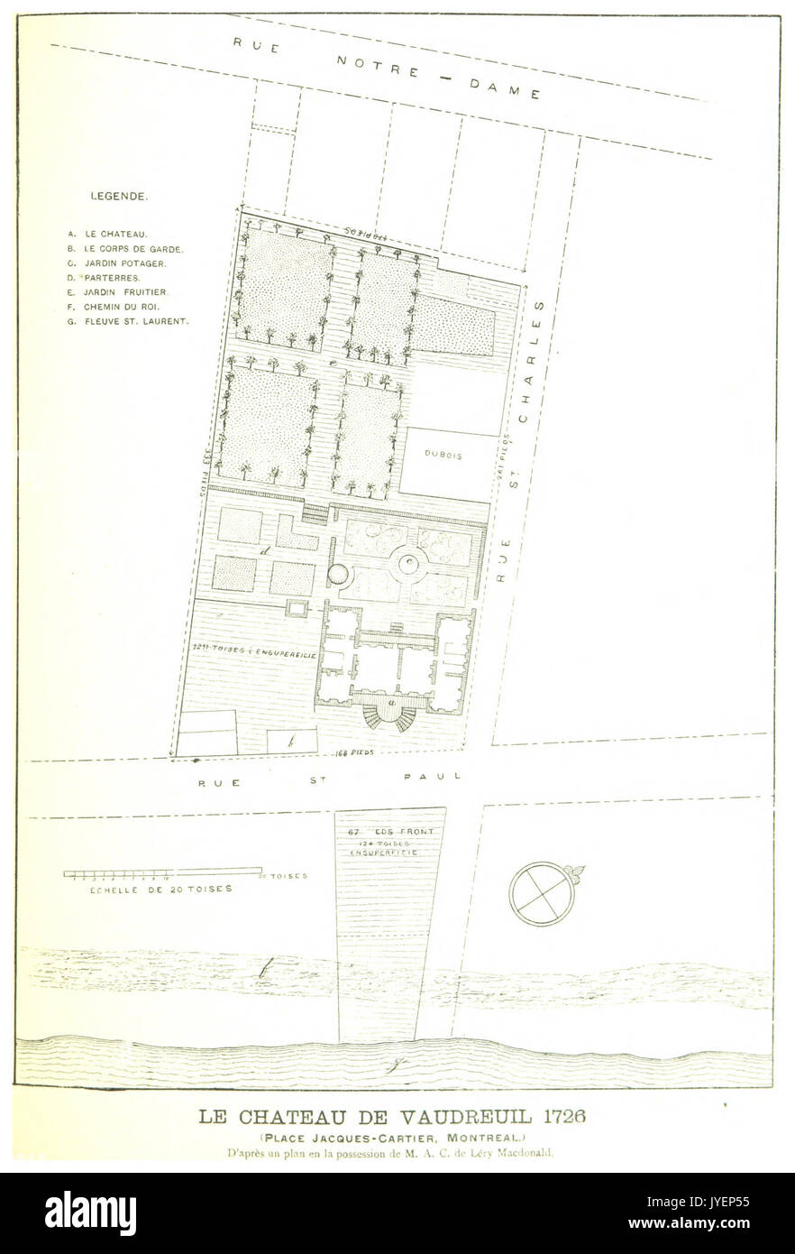 SULTE(1882) 2.311 Le Chateau de Vaudreuil, 1726 Stockfoto