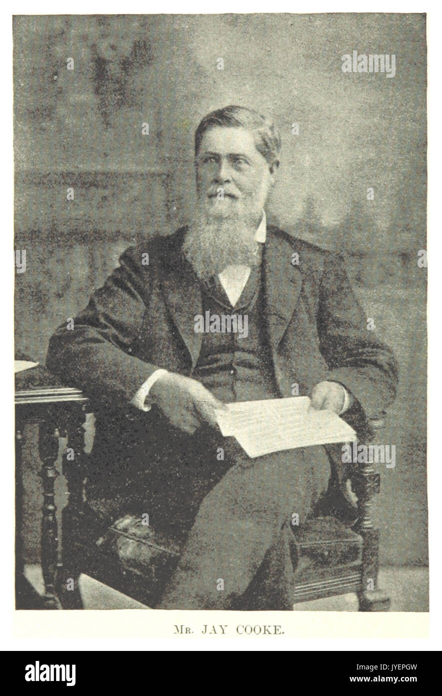 HOTCHKIN(1892) p134 JAY COOKE Stockfoto