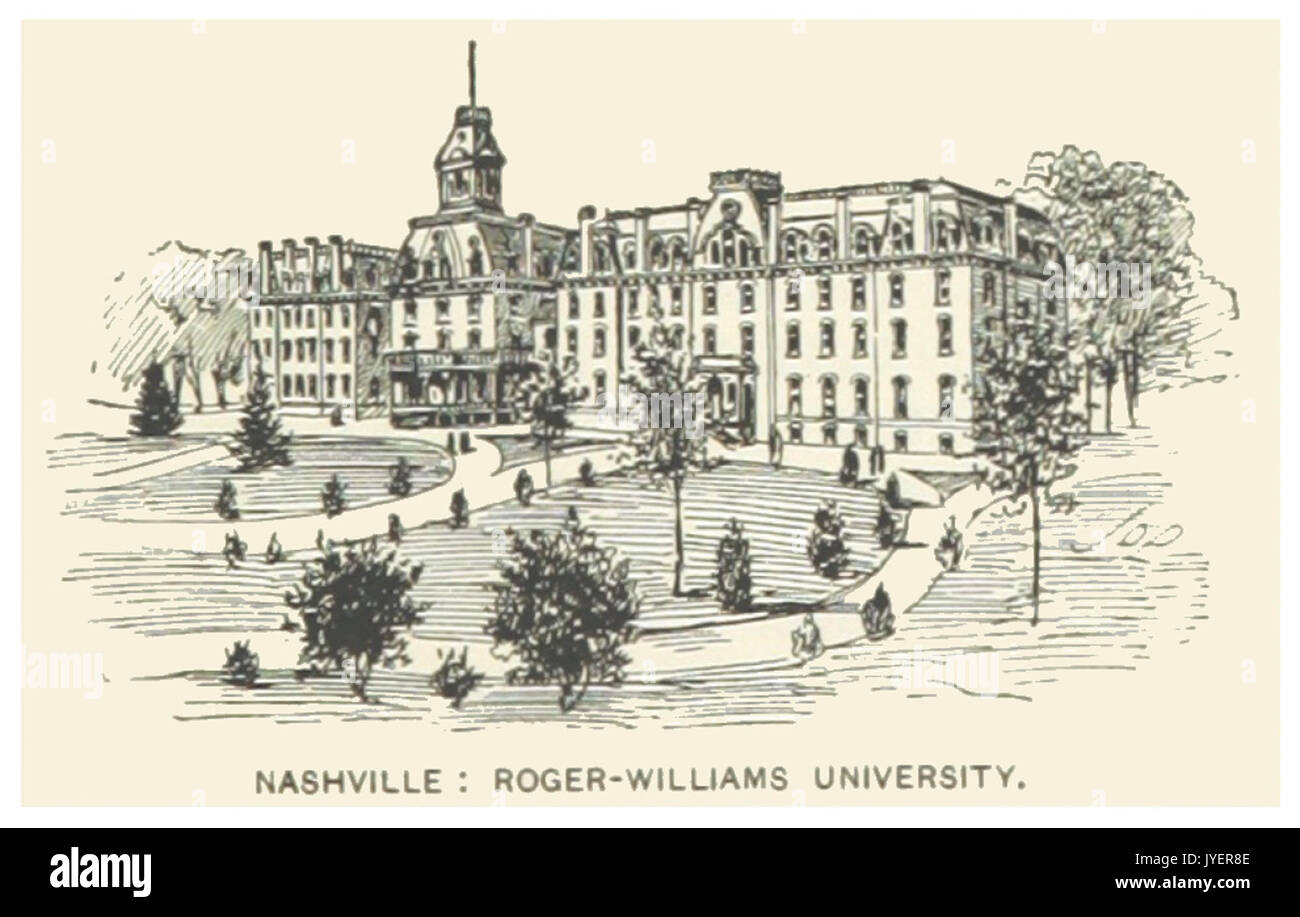 Uns TN (1891) p805 NASHVILLE, Roger Williams University Stockfoto